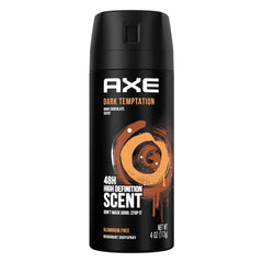 AXE Dark Temptation Bodyspray, pack de tres, vista frontal.