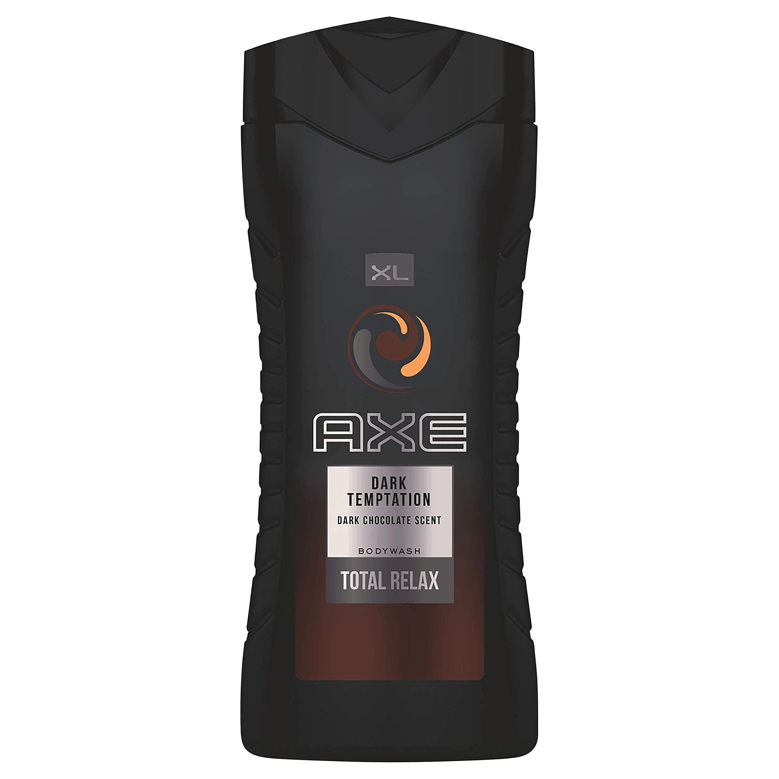 AXE Dark Temptation, logo de la marca en el empaque destacado