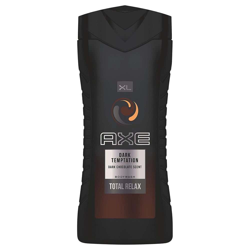 AXE Dark Temptation, logo de la marca en el empaque destacado