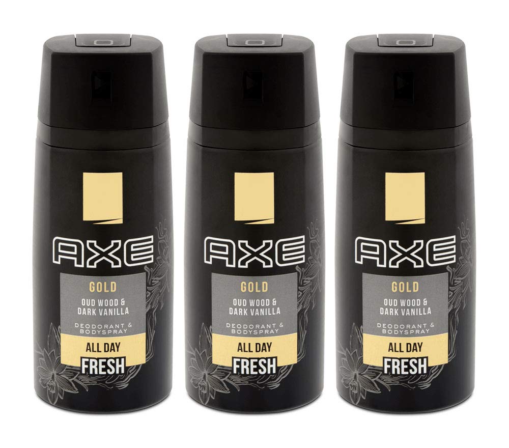 AXE Gold Oud Wood and Fresh Vanilla scent close-up highlighting oud vanilla notes for all-day freshness