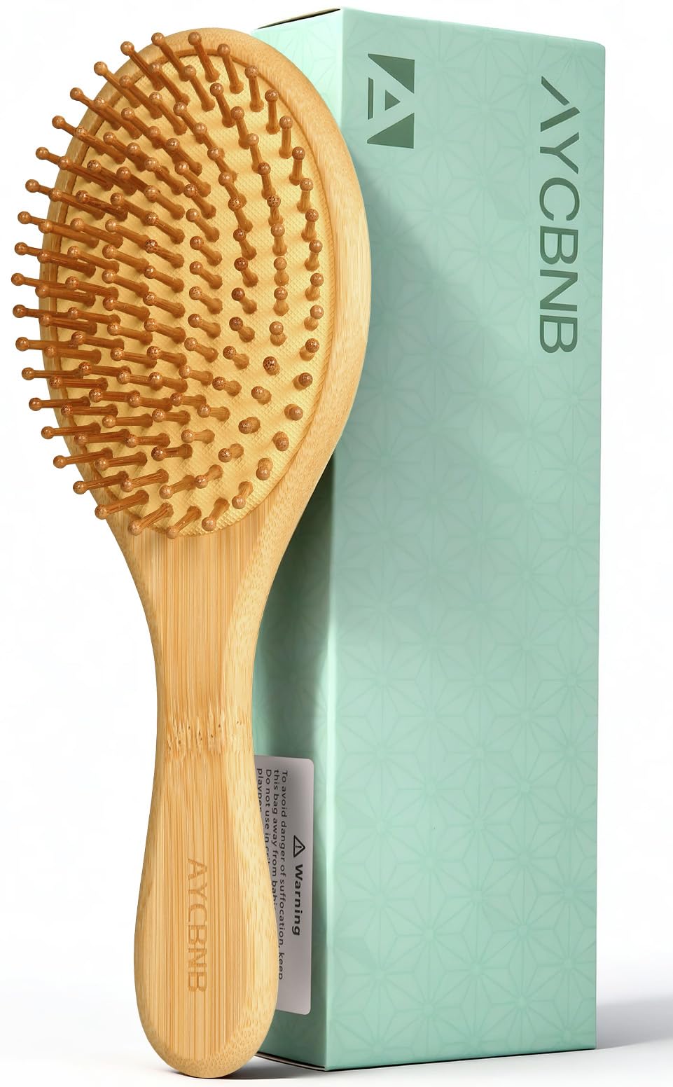 AYCBNB cepillo de bambú para crecimiento del cabello, distribuye aceites naturales.