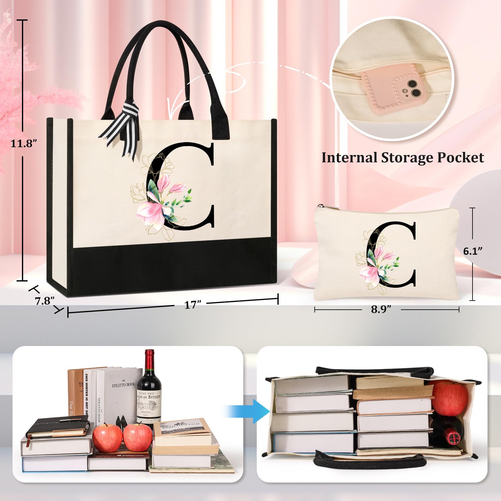 AYGE interior amplio de la bolsa, facilita ordenar objetos y cosméticos con comodidad.