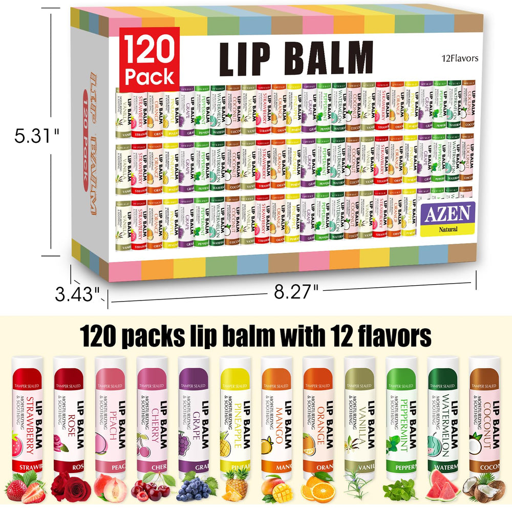 AZEN bálsamo labial 12 sabores naturales para uso diario