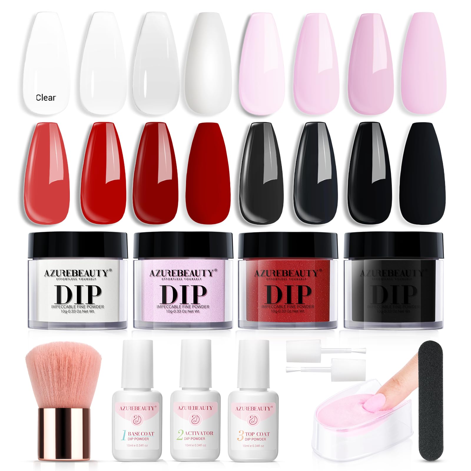 AZUREBEAUTY dip nails starter kit box for at-home manicures