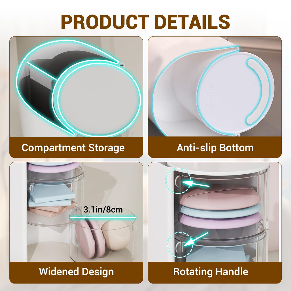 Azurphoric soporte para esponjas y productos de maquillaje