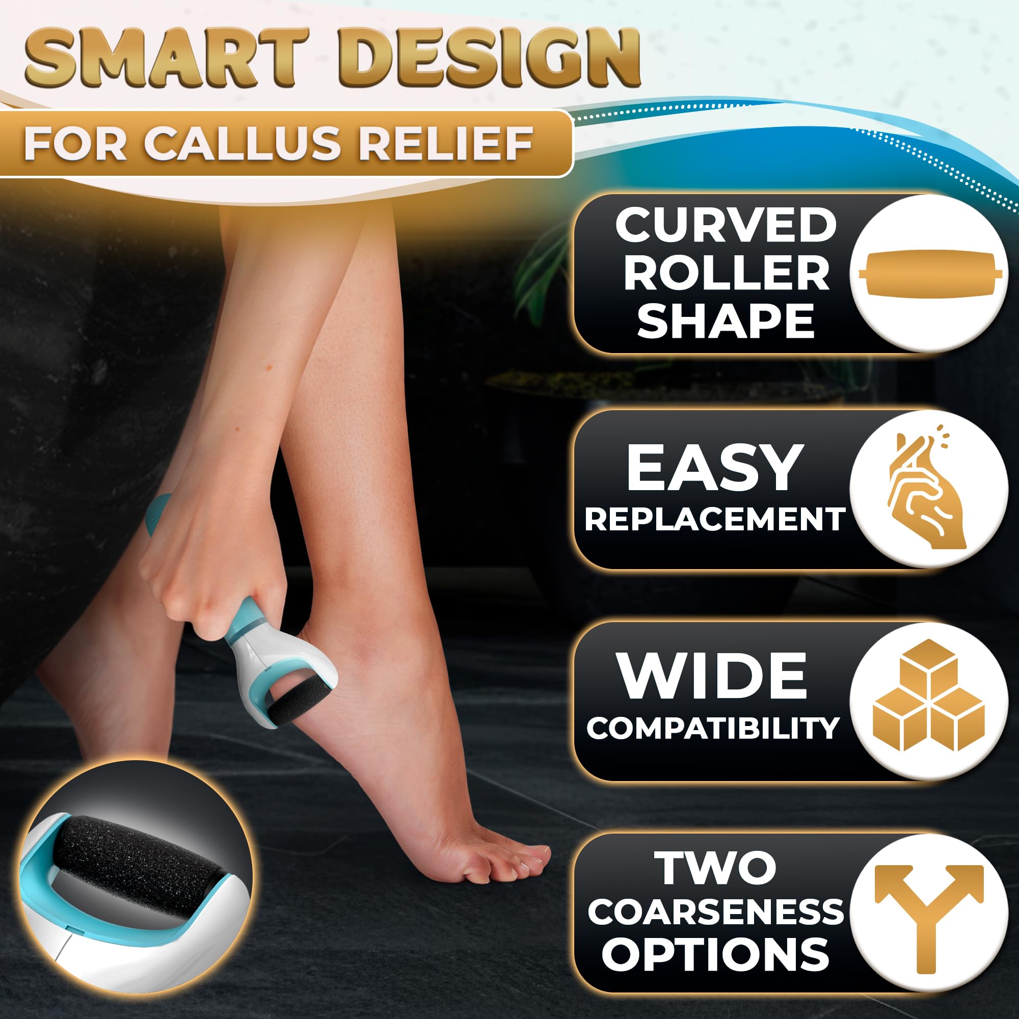 Rodillos AZZORI compatibles con Amope Pedi Perfect Pro para un cuidado cómodo.