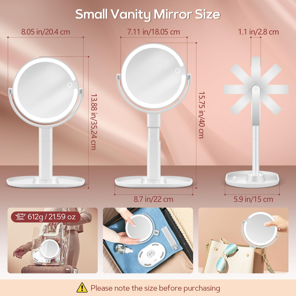 Rotación de 360 grados del espejo B Beauty Planet para ángulos comodos