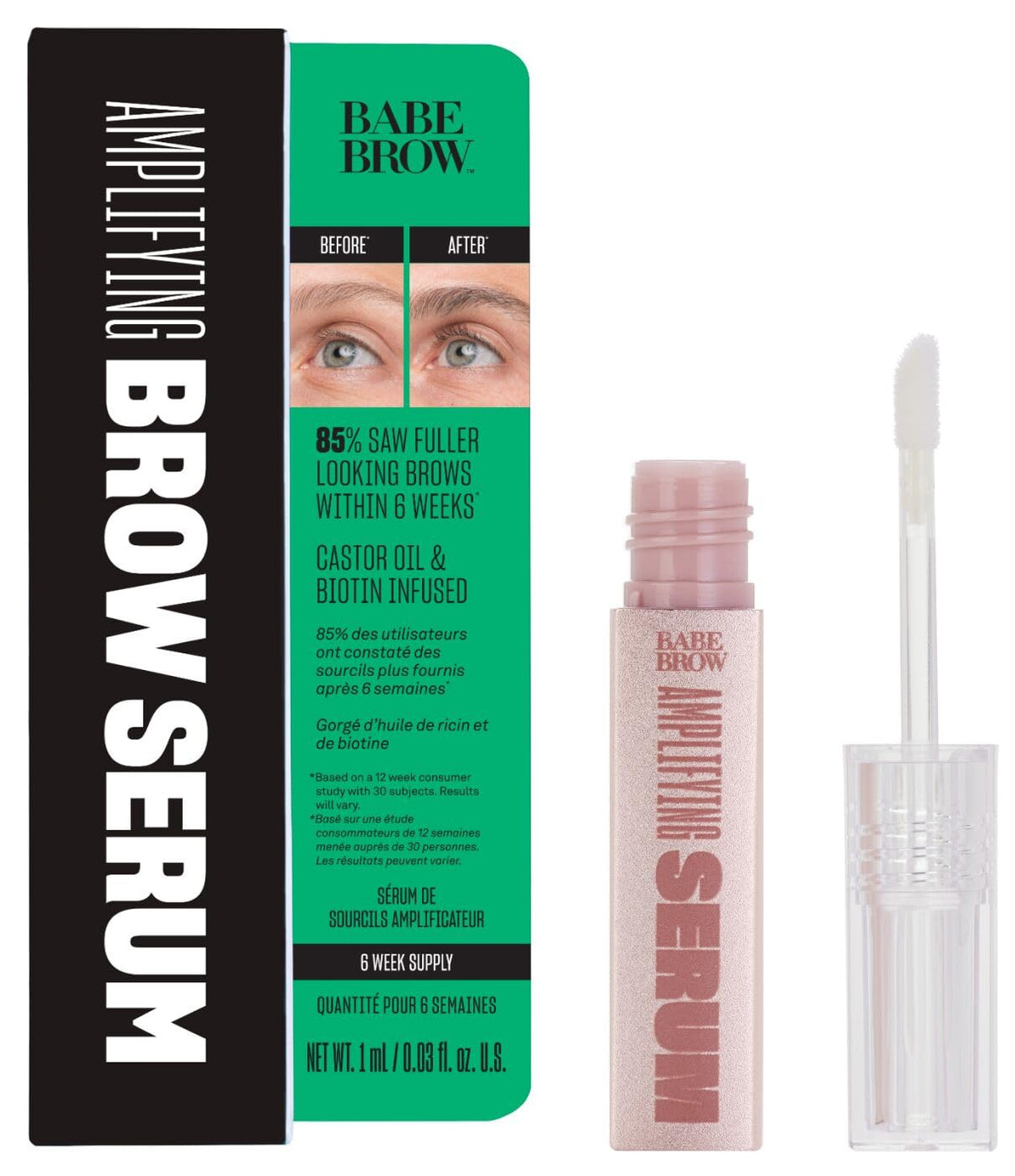Babe Original Serum Cejas aplicado diariamente para un aspecto más lleno
