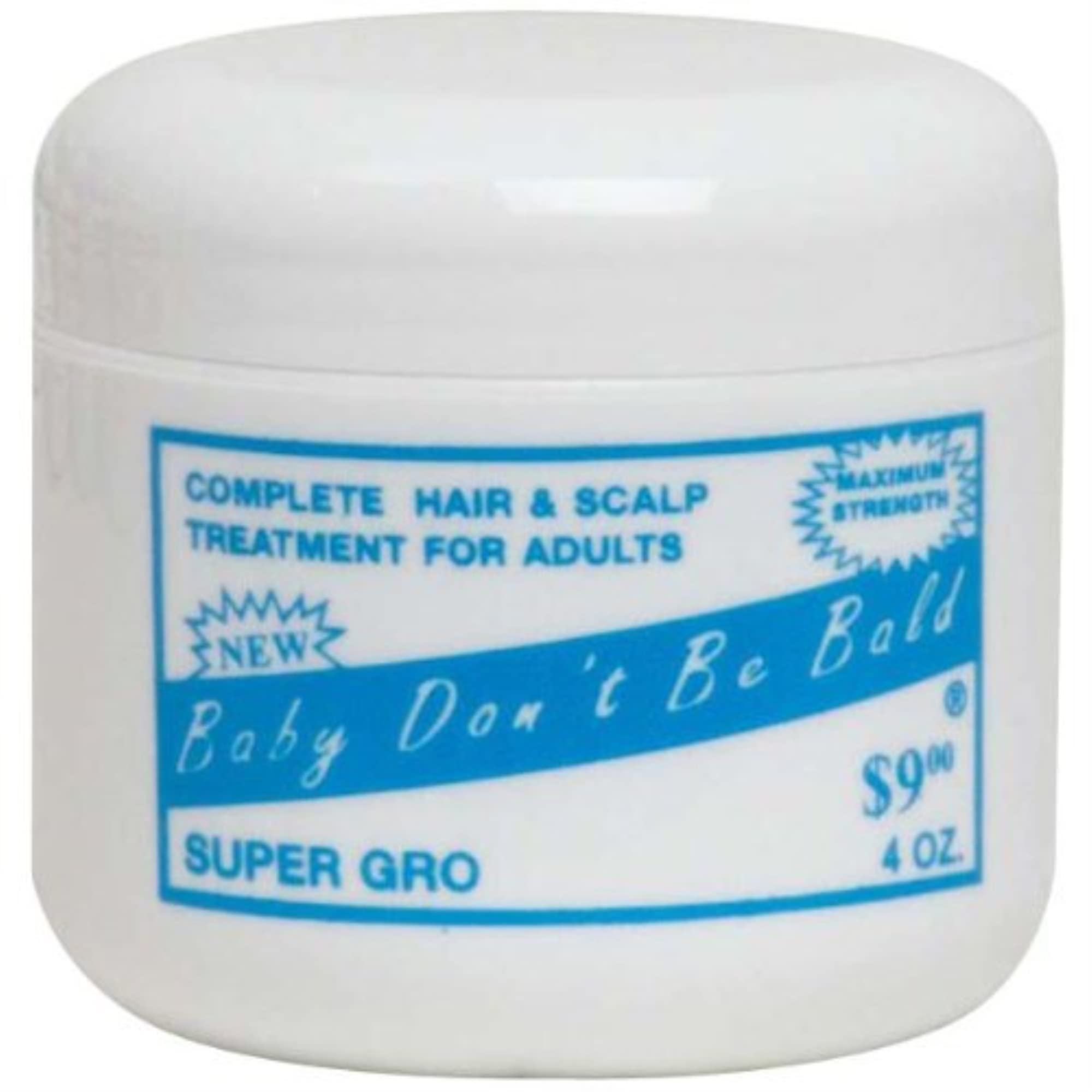 Baby Don't Bald Super GRO botella con brillo natural para cabello suave