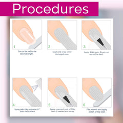 Backscratchers Sheeeer Magic Silk Wrap aplicación autoadhesiva para uñas en casa