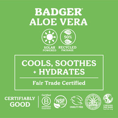 Badger gel de aloe vera, uso en cara y cuerpo con absorción ligera