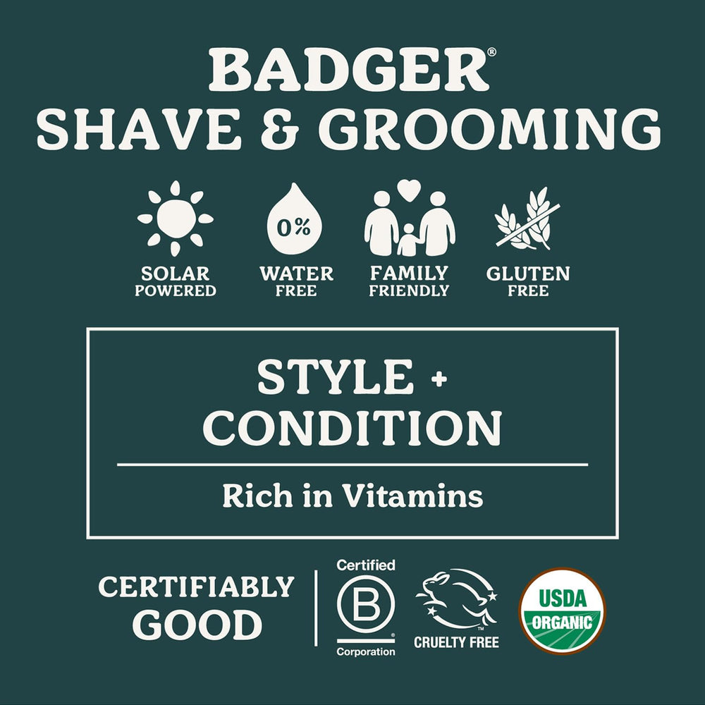 Badger balsamo para barba: textura cremosa para una hidratación suave.
