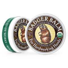 Badger crema para manos: aroma ligero a invierno para relajación.
