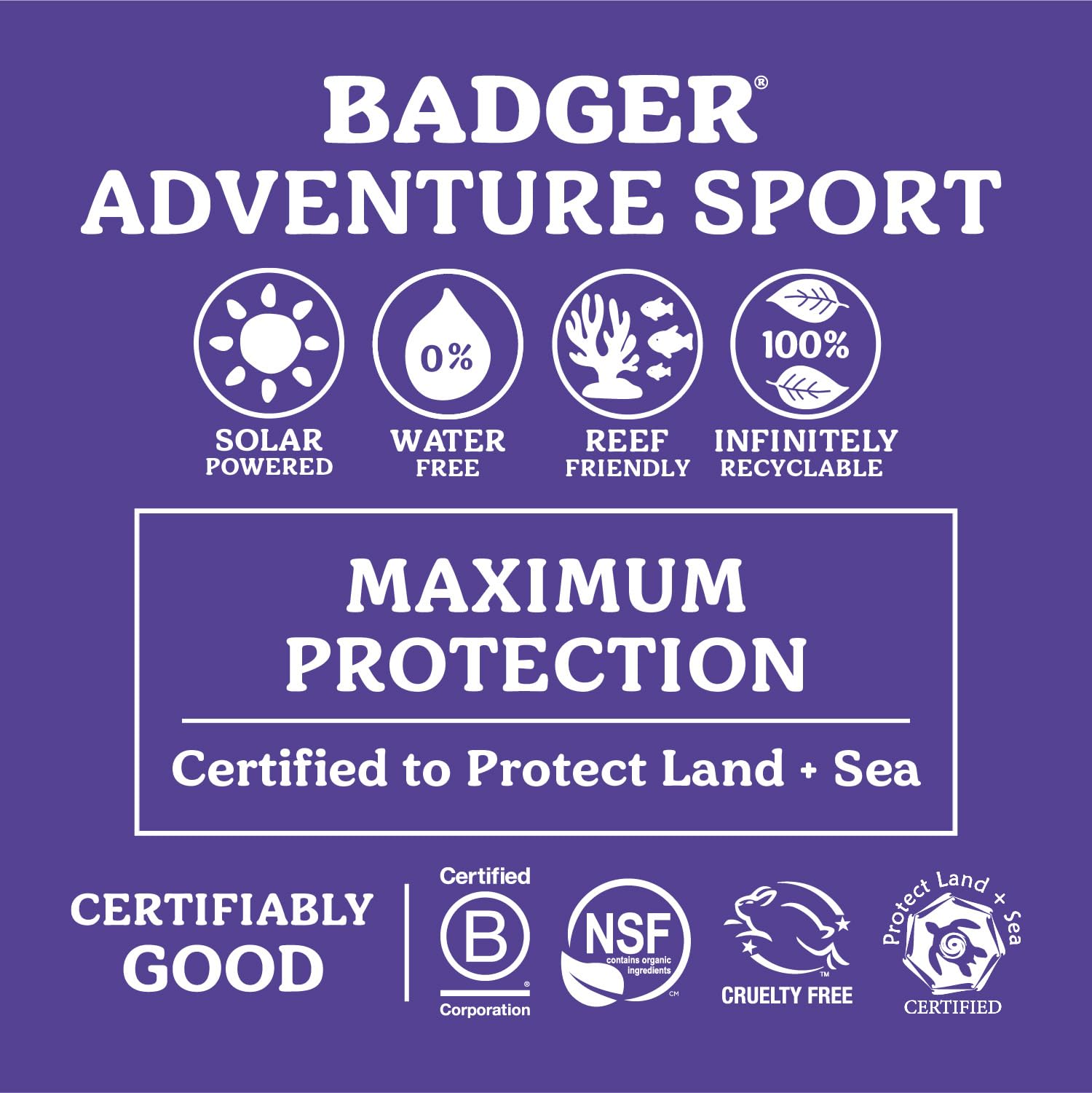 Badger protector solar, ingredientes clave zinc oxide y aceite de girasol para nutrición suave.