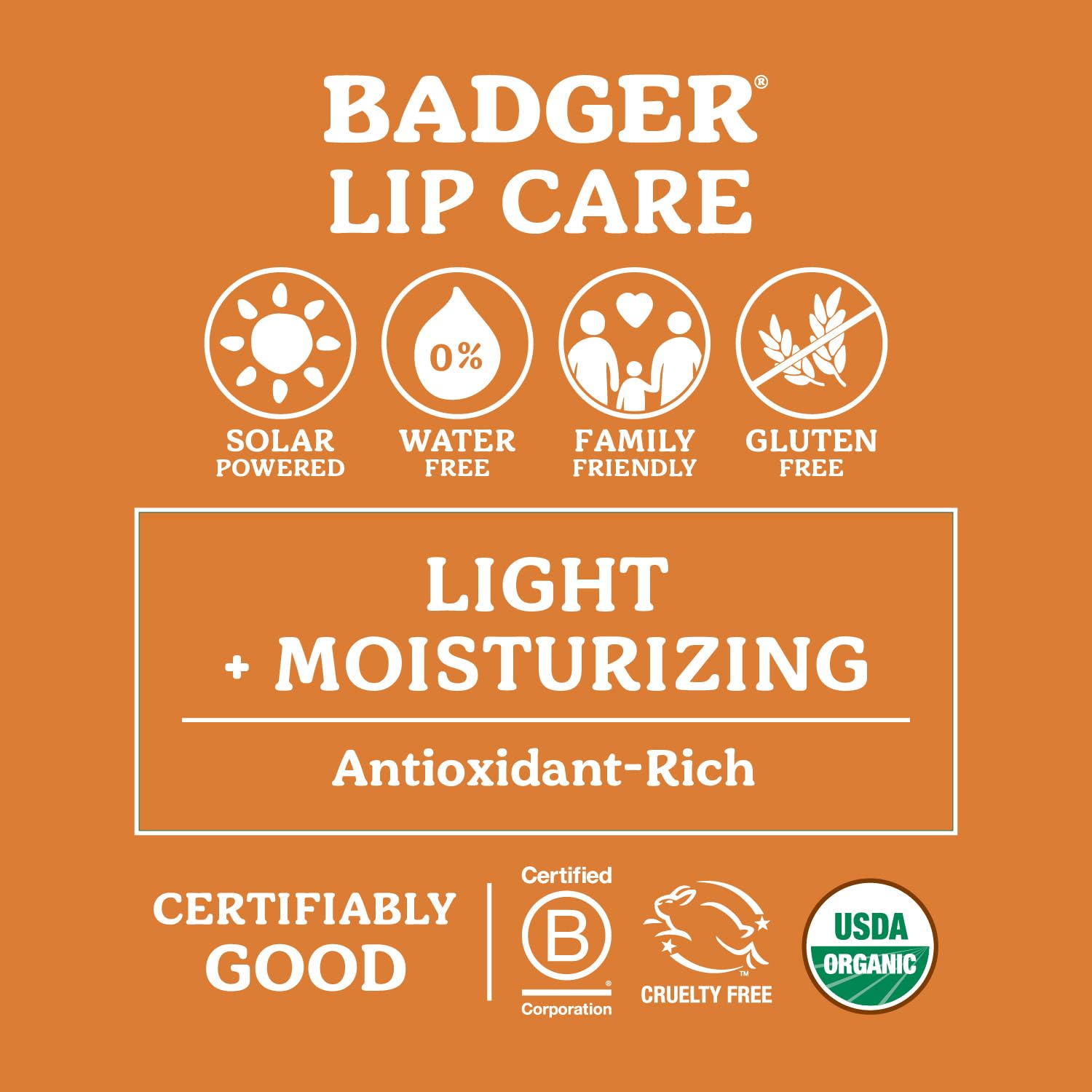 Texture close-up of Badger Unscented Lip Balm with silky glide
