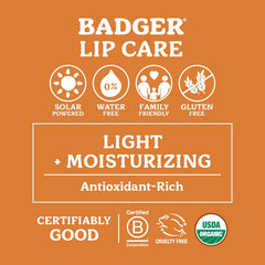 Texture close-up of Badger Unscented Lip Balm with silky glide