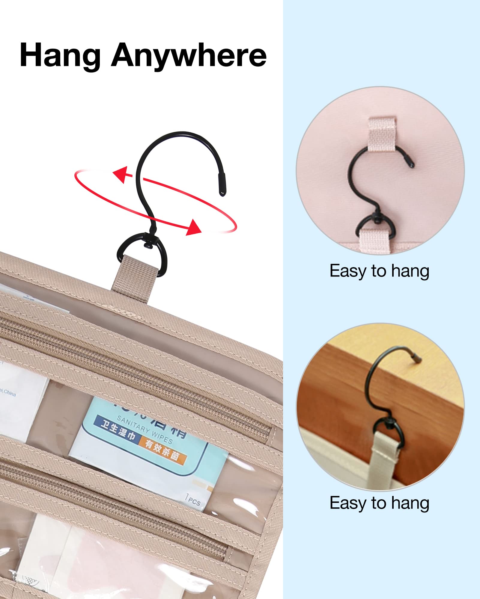 BAGSMART laterales transparentes permiten ver el contenido de un vistazo