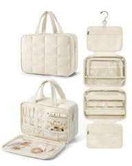 BAGSMART bolso de aseo viaje con joyero integrado para organizar joyas con facilidad.