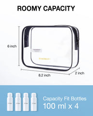 BAGSMART dos unidades transparentes, almacenamiento práctico para viaje