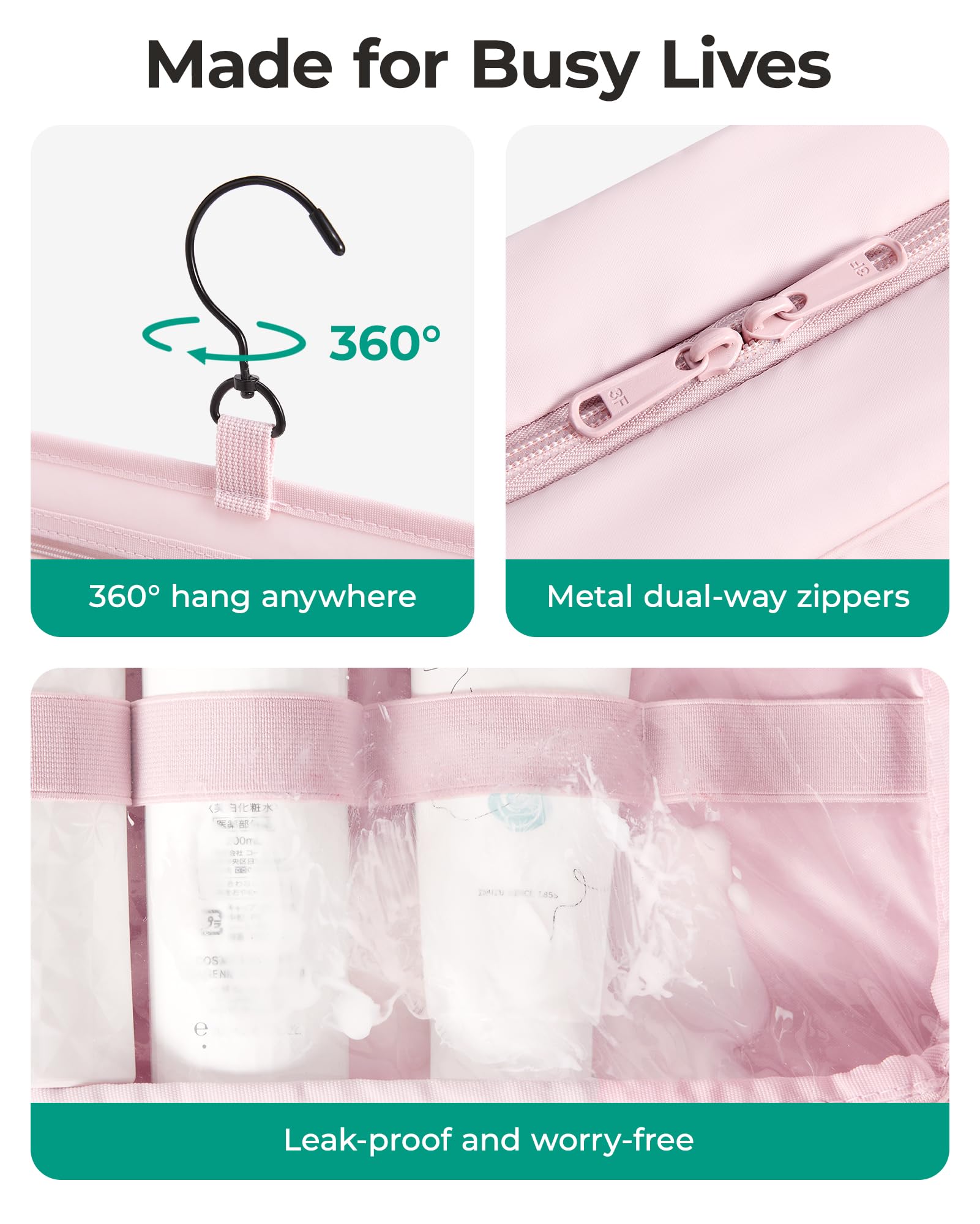 BAGSMART poche étanche intégrée pour éviter les fuites.
