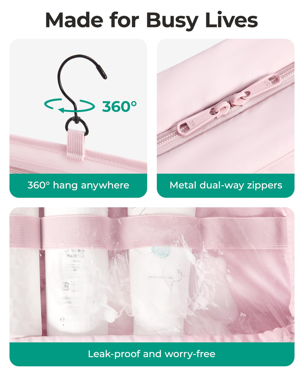 BAGSMART poche étanche intégrée pour éviter les fuites.