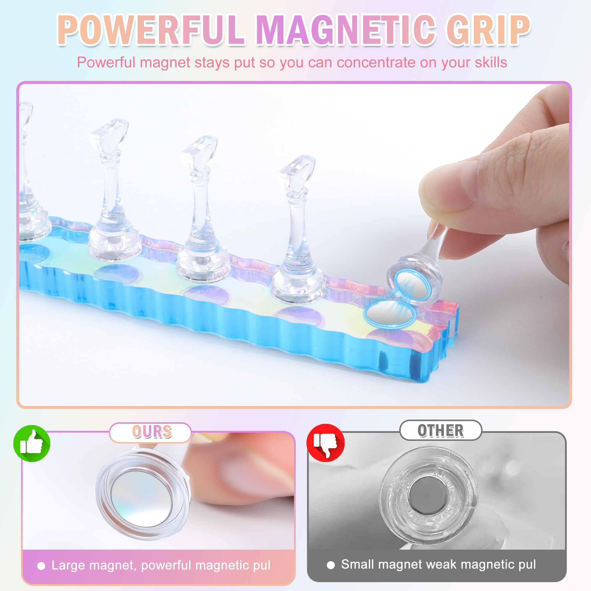 Soporte BAGTeck para uñas pequeñas, ideal para uñas mini.