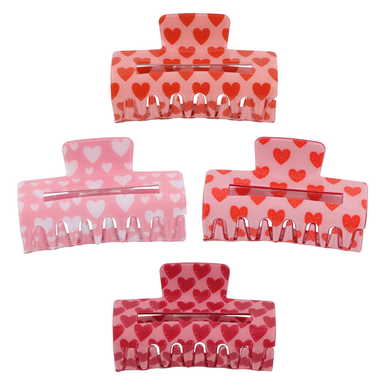 BAHABY prendedor corazón para el cabello en rosa suave, ideal para peinados rápidos.