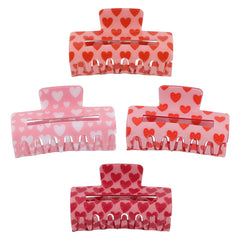 BAHABY prendedor corazón para el cabello en rosa suave, ideal para peinados rápidos.