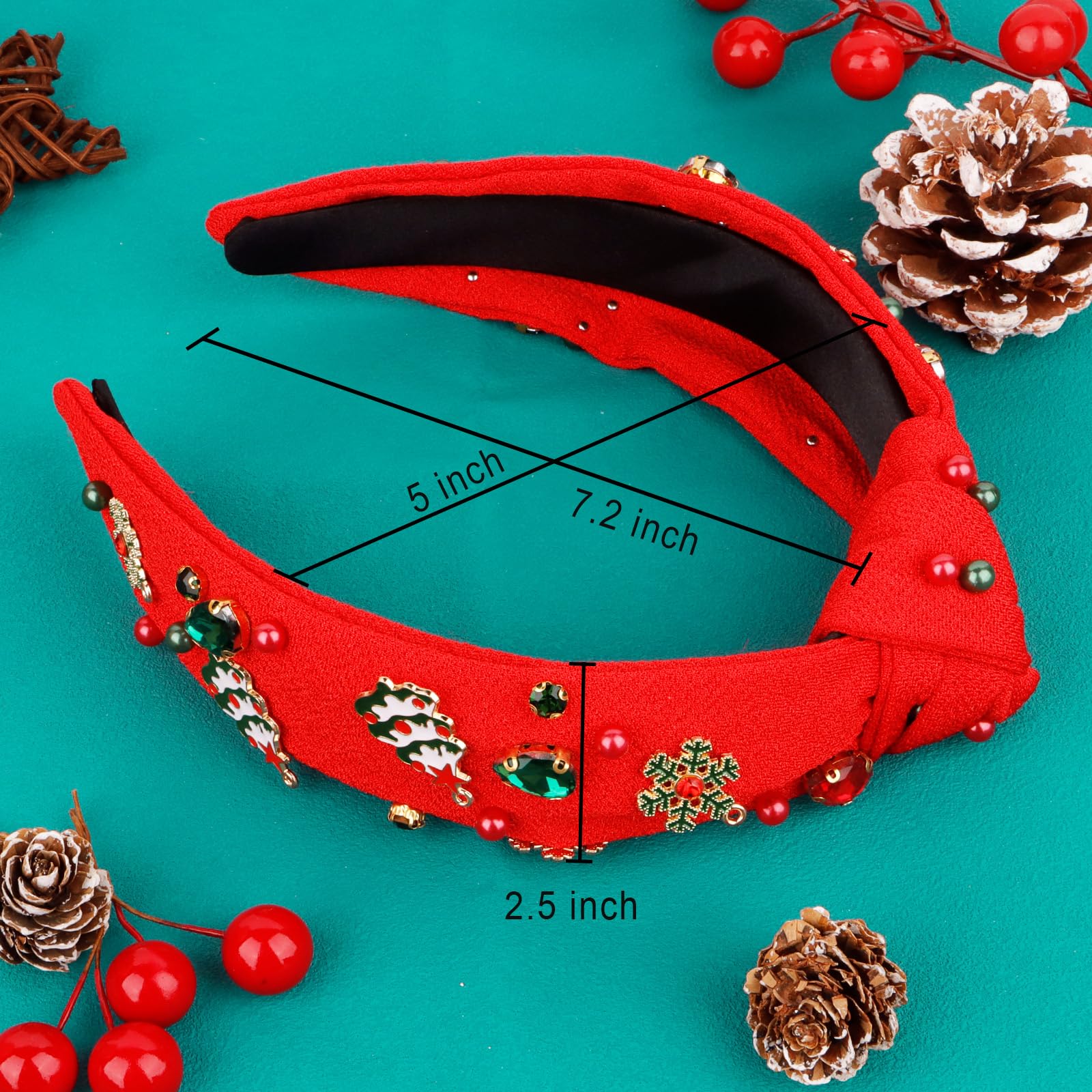 BAHABY diadema con acabado brillante, combina con atuendos festivos.