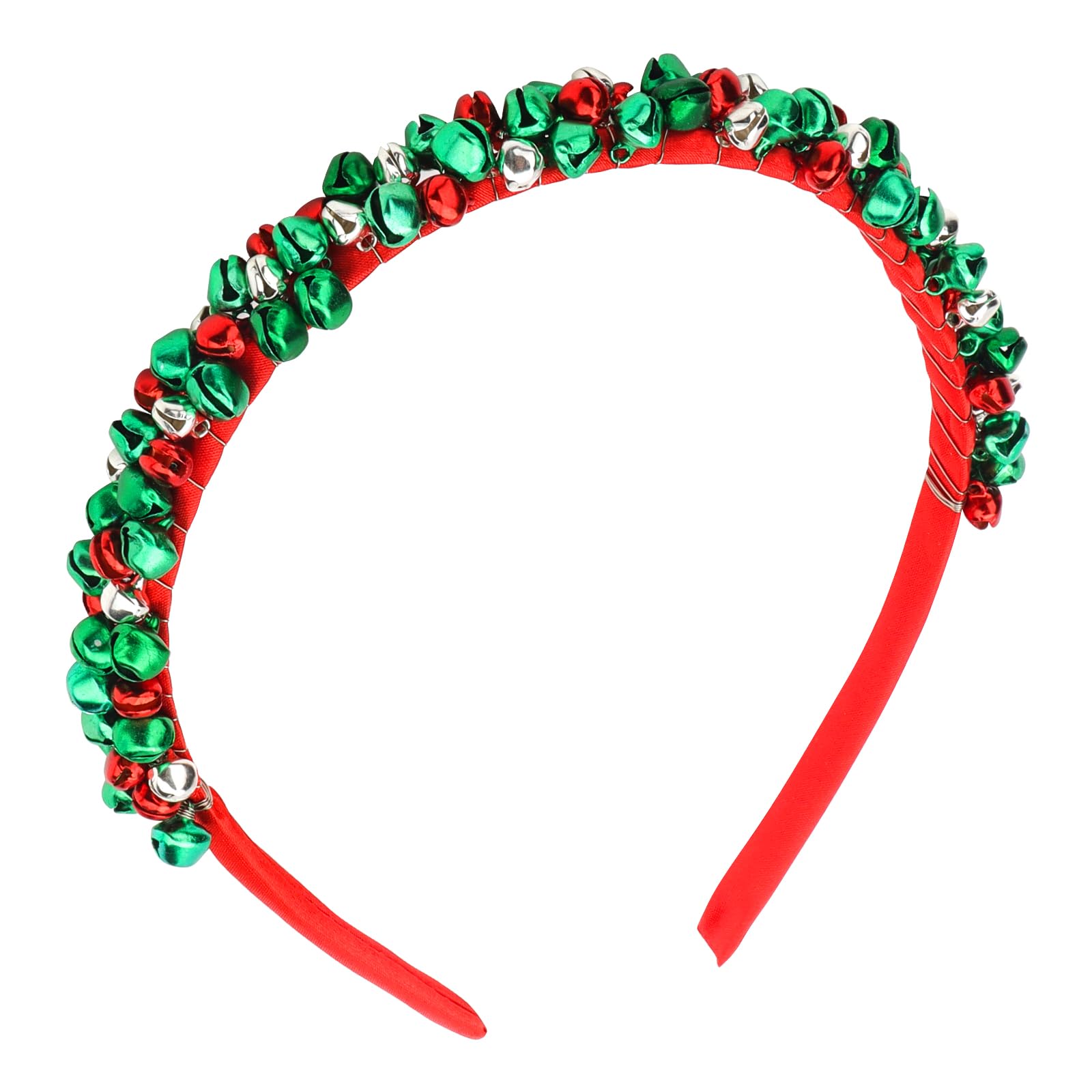 Diadema navideña BAHABY con cascabel rojo para fiestas y eventos festivos