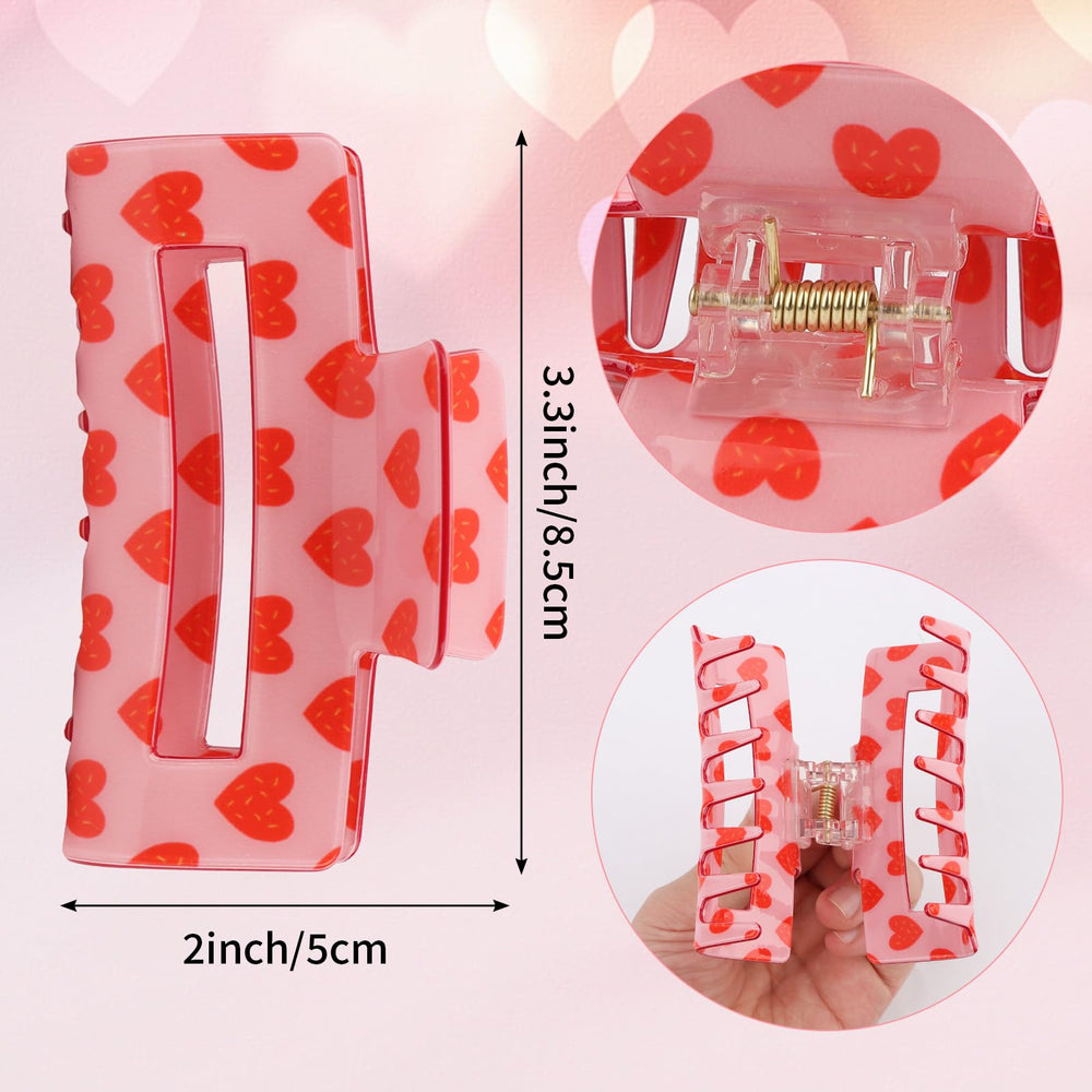 Pack de cuatro prendedores con corazones de BAHABY para estilos variados.