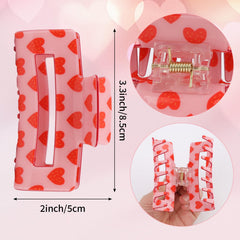 Pack de cuatro prendedores con corazones de BAHABY para estilos variados.