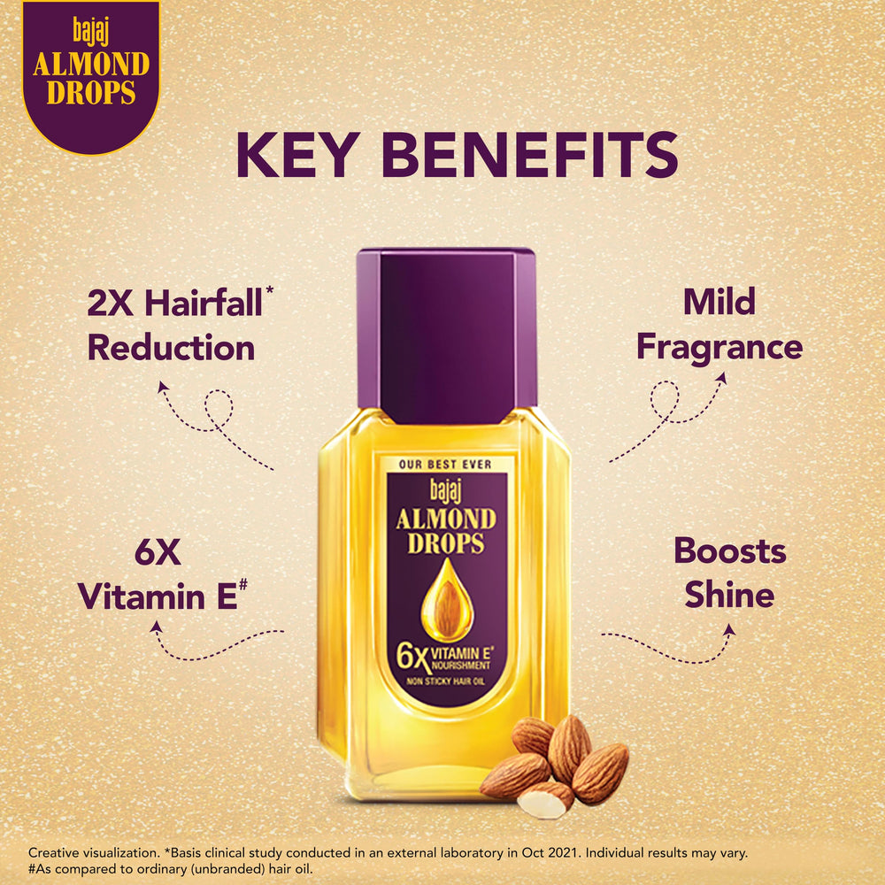 Bajaj Almond Drops: cabello más resistente gracias a la mezcla de aceites
