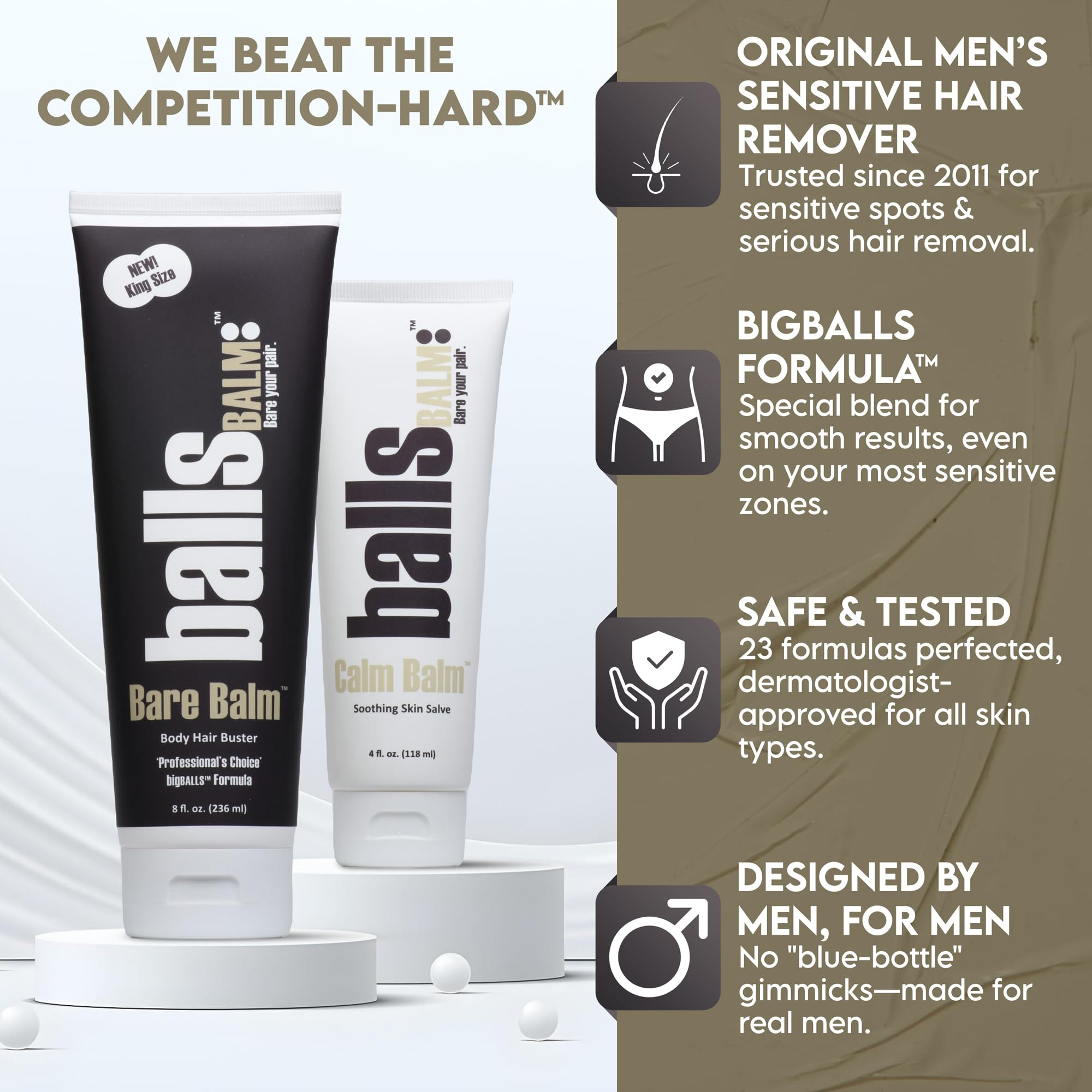 BallsBALM Bare Balm textura cremosa, sensación suave durante la aplicación.