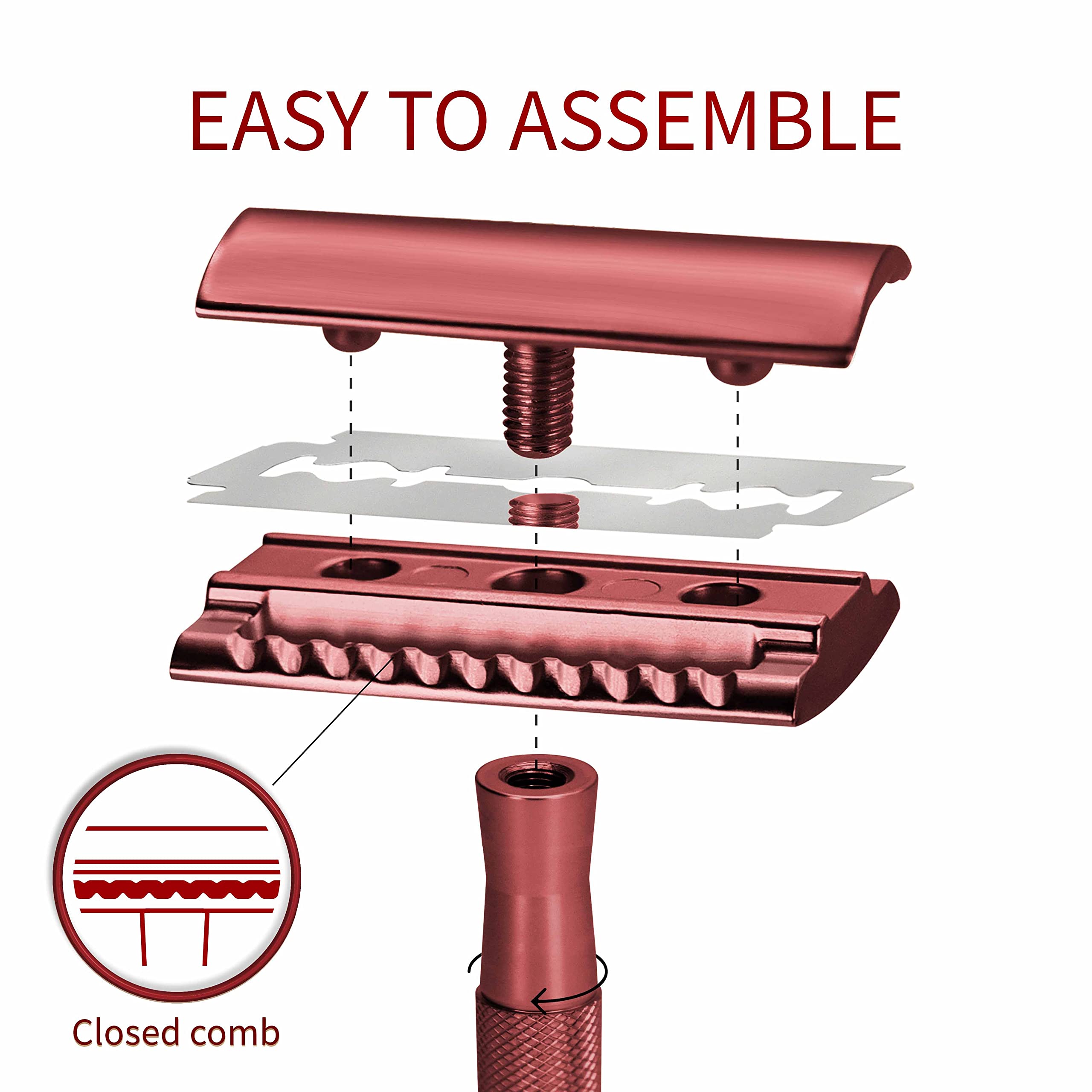 Cuchillas de acero inoxidable Bambaw, duraderas para varias sesiones de afeitado.