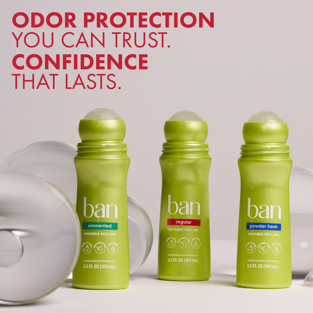 Pack de 4 Ban Invisible Roll-On para tener siempre a mano.