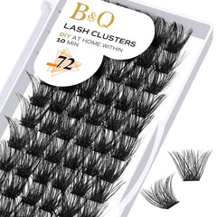 B&Qaugen pestañas clúster 14mm para aplicación casera con 72 unidades