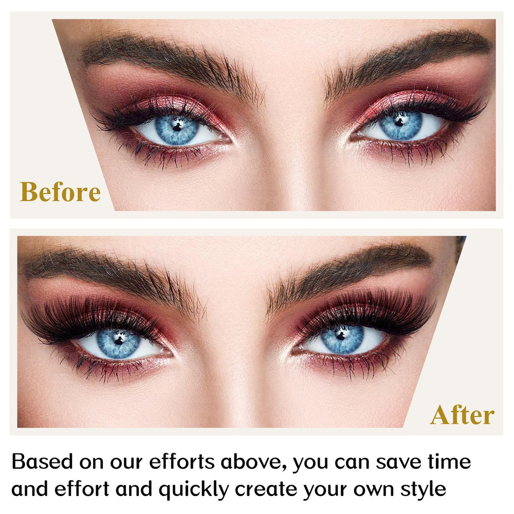 B&Qaugen pestañas clúster glam para un look deslumbrante