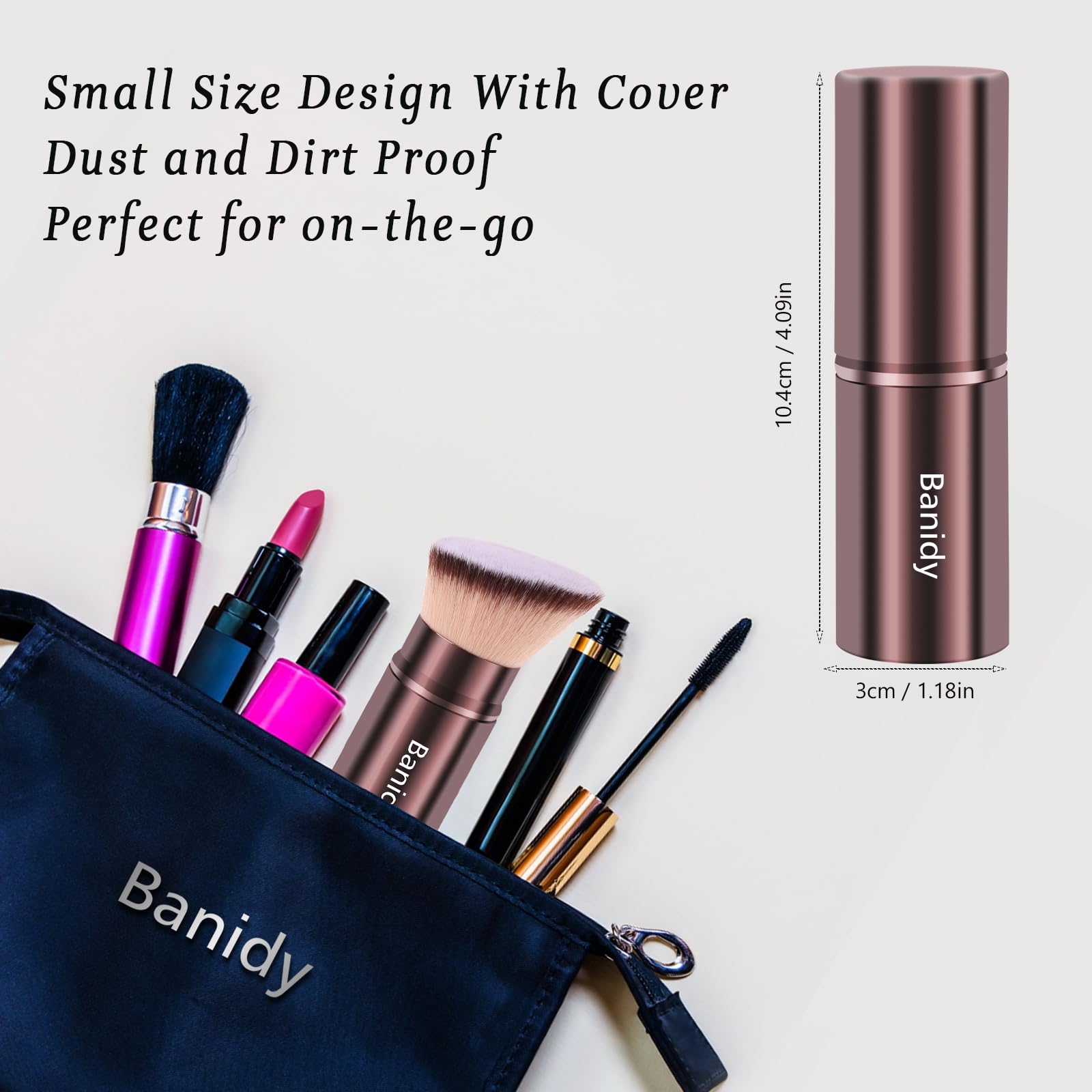 Banidy brocha Kabuki diseño elegante regalo práctico para maquillaje.