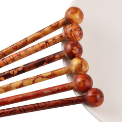Baoblaze palillos de pelo de madera japonesa 13 cm para peinados diarios ligeros.