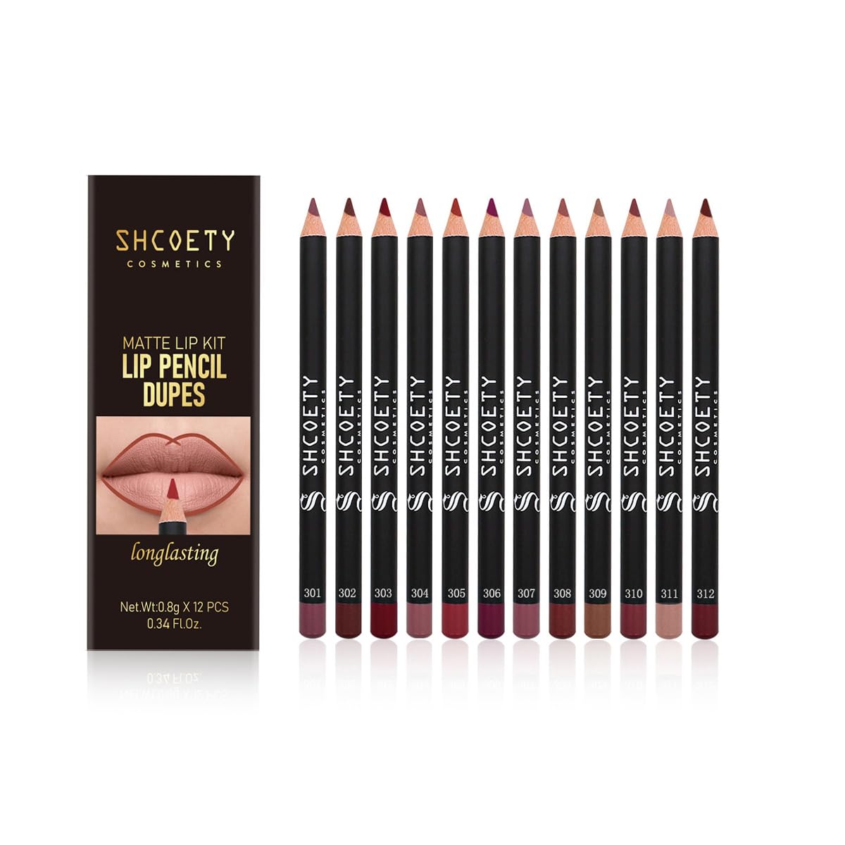Baorder delineador labial mate de 12 colores para perfilar con precisión