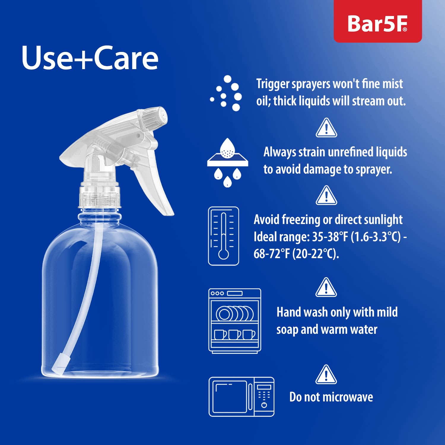 Bar5F uso en salones spa para rociado de forma controlada.
