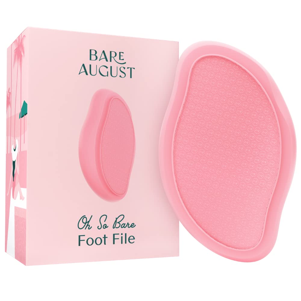 Bare August lima-pie-de-vidrio: limado suave para pies lisos y piel renovada.