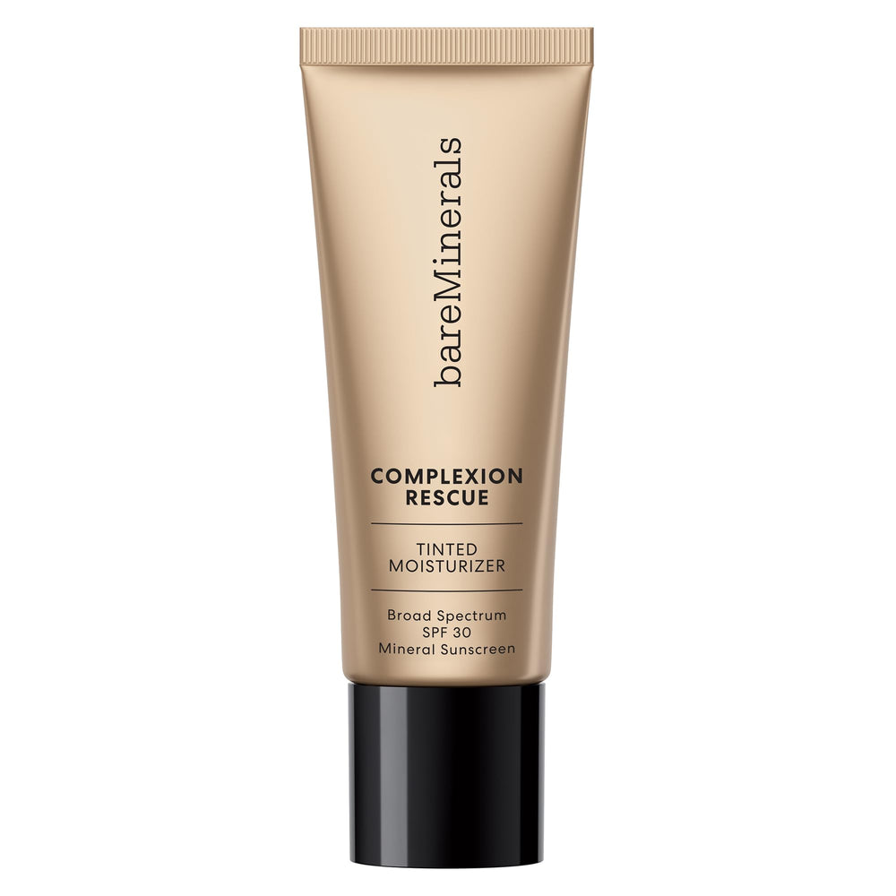 bareMinerals Complexion Rescue, botella-aplicación suave para hidratación duradera.