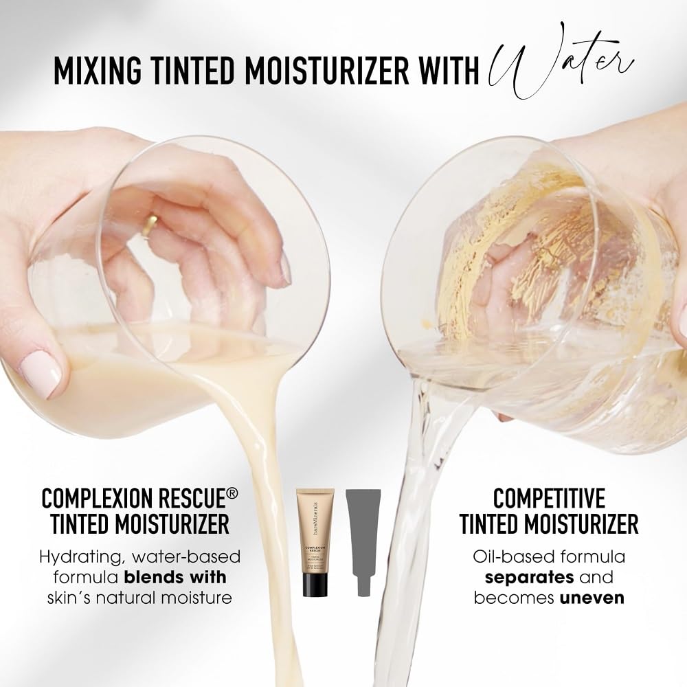 bareMinerals Complexion Rescue dermatológicamente probado para uso diario en piel sensible.