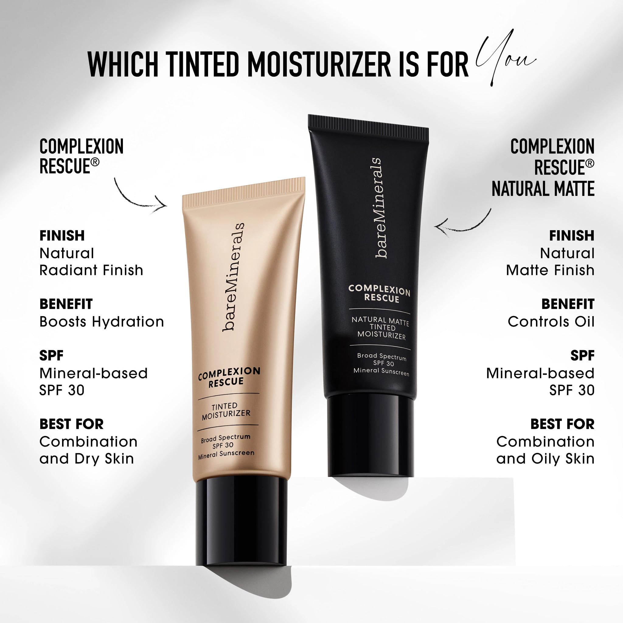 Protección mineral SPF 30 de Complexion Rescue Opal01 en uso diario