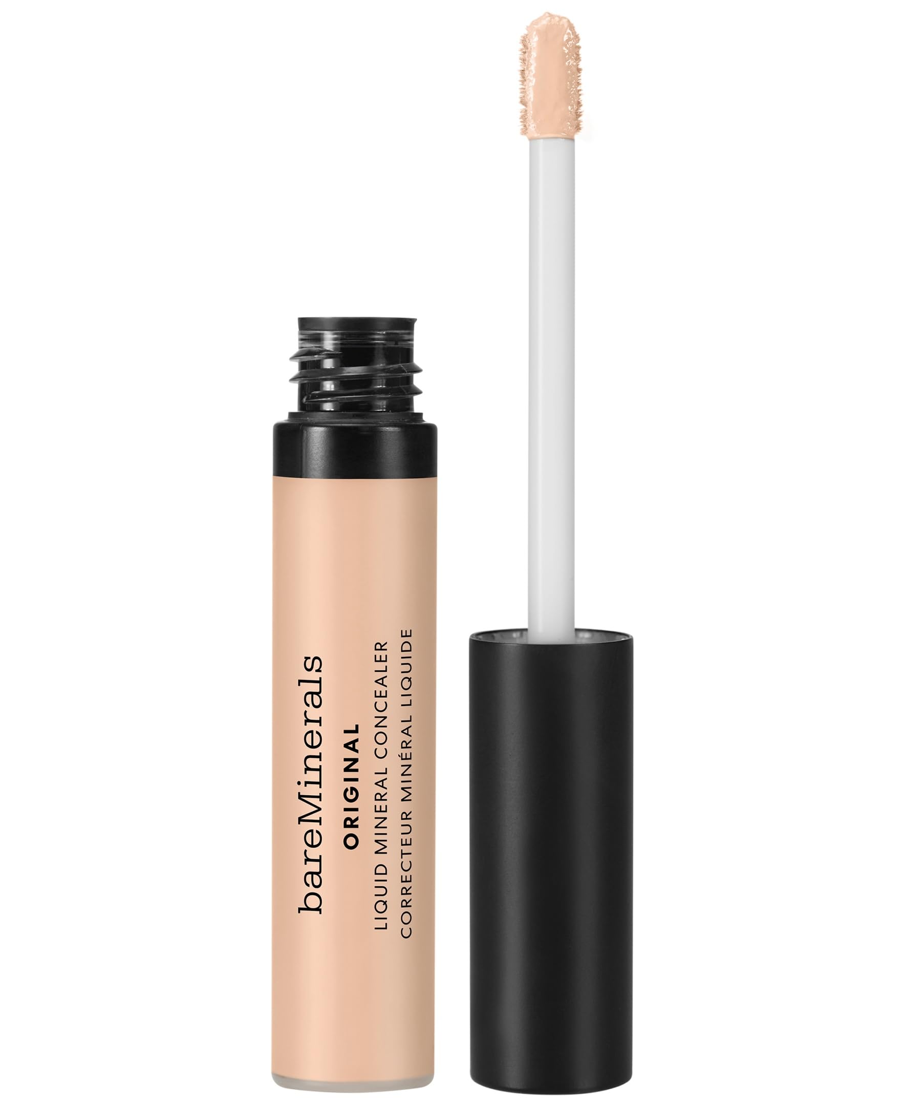 bareMinerals Corrector líquido original reduce círculos oscuros con brillo inmediato.