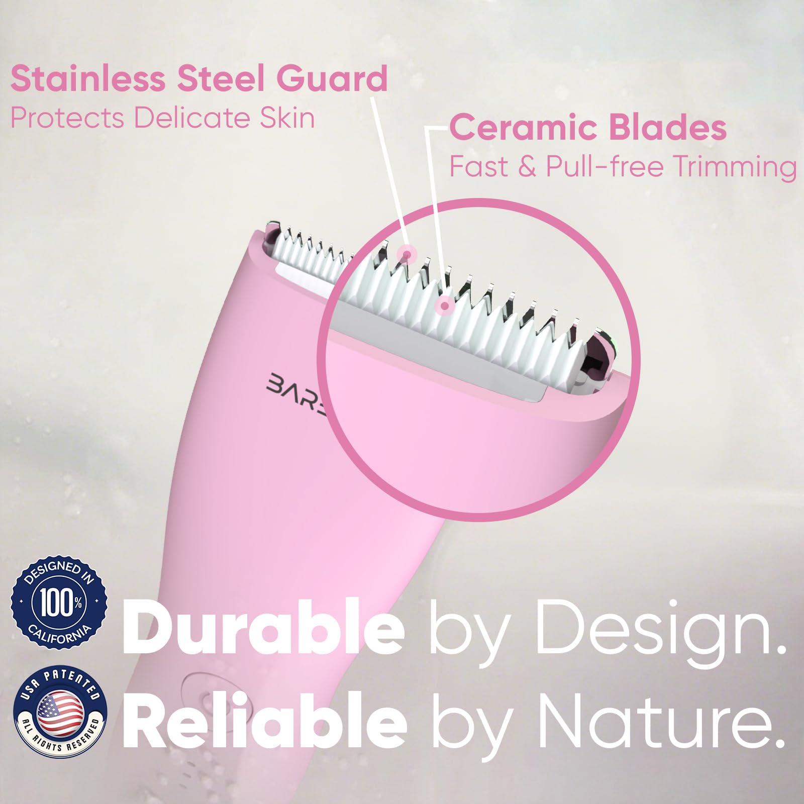 BAREWIZE Bikini Trimmer batería de 90 minutos para múltiples sesiones