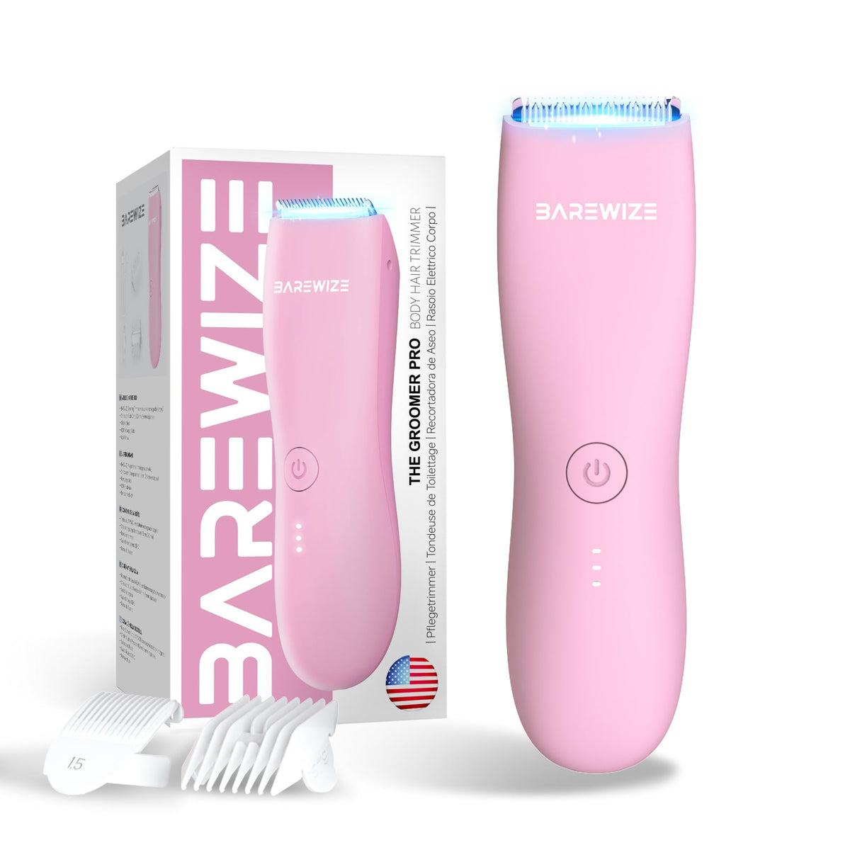 BAREWIZE Bikini Trimmer con filo cerámico para un corte preciso y suave