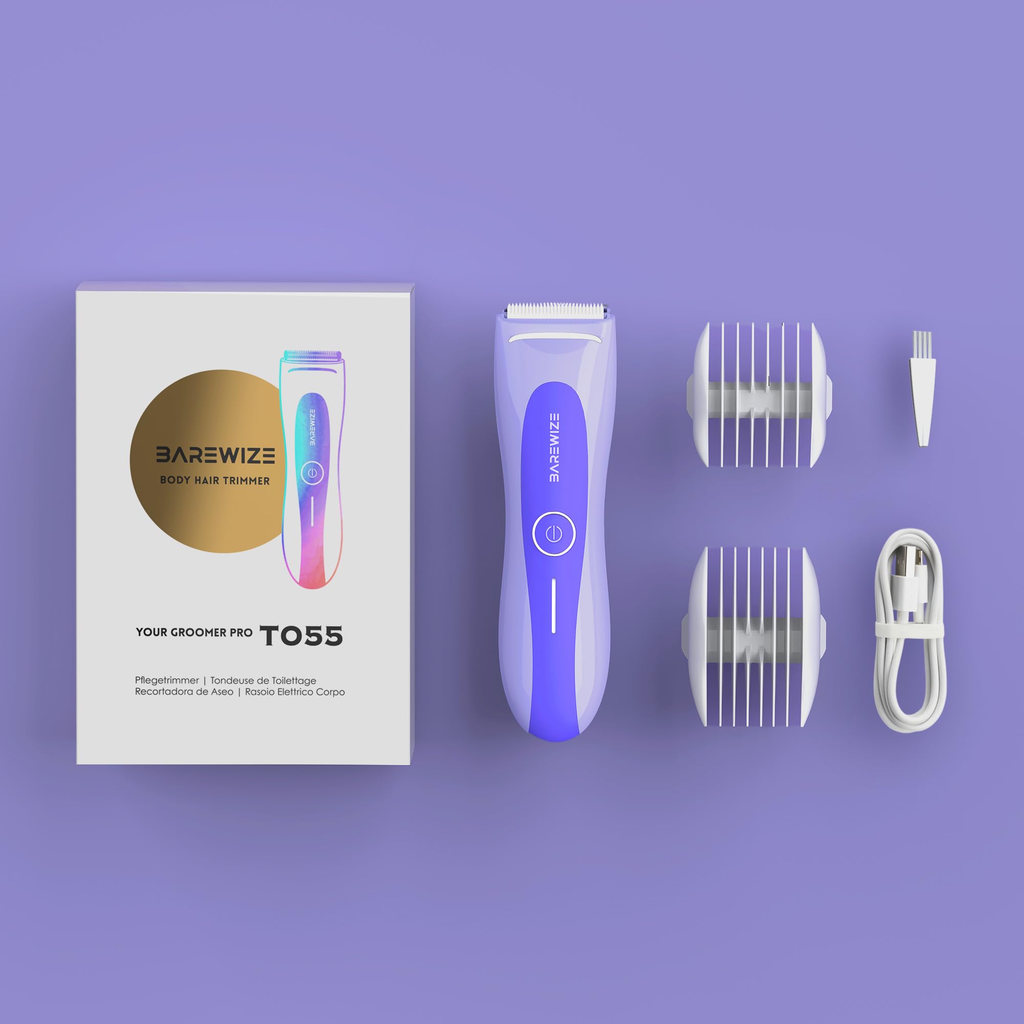 BAREWIZE trimmer para cuerpo completo, desde bikini hasta piernas.